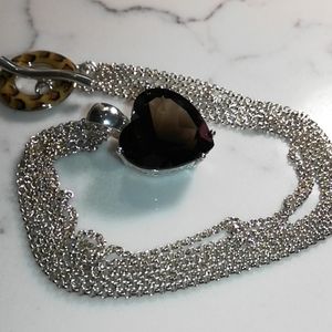 Peter Sigal Smoky Quartz Sterling Necklace